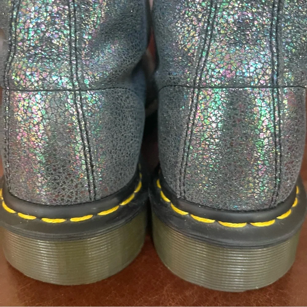 Dr. Martens 1460 Pascal Sparkle Iridescent Metallic Sheen Lace Up Boots Size 7 - Picture 11 of 14